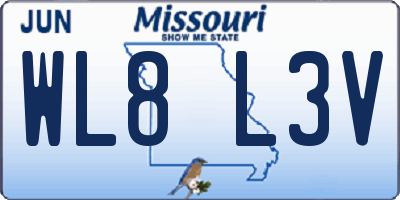 MO license plate WL8L3V