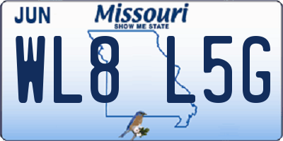 MO license plate WL8L5G