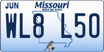 MO license plate WL8L5O