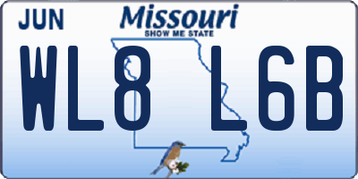 MO license plate WL8L6B