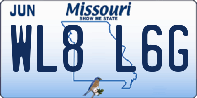 MO license plate WL8L6G
