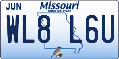 MO license plate WL8L6U