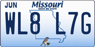 MO license plate WL8L7G