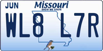 MO license plate WL8L7R