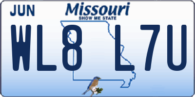 MO license plate WL8L7U