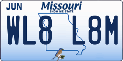 MO license plate WL8L8M