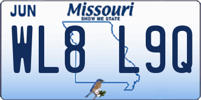 MO license plate WL8L9Q