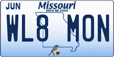 MO license plate WL8M0N