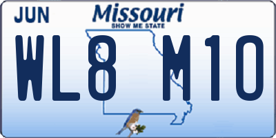MO license plate WL8M1O