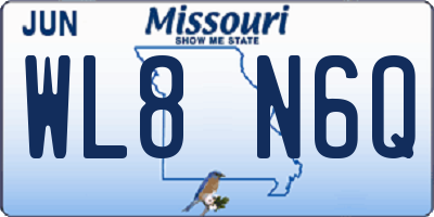 MO license plate WL8N6Q