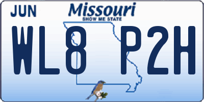 MO license plate WL8P2H