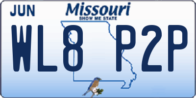 MO license plate WL8P2P