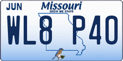 MO license plate WL8P4O