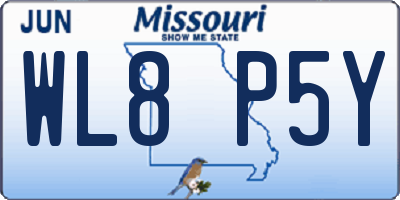 MO license plate WL8P5Y