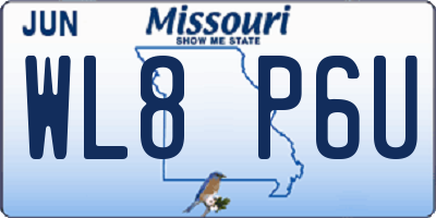 MO license plate WL8P6U