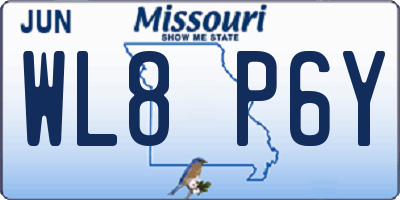 MO license plate WL8P6Y
