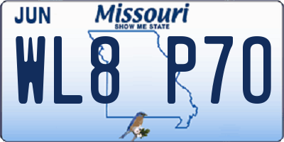 MO license plate WL8P7O