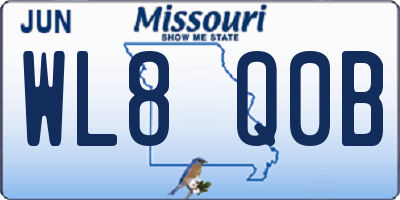 MO license plate WL8Q0B