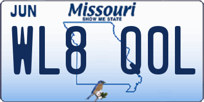 MO license plate WL8Q0L