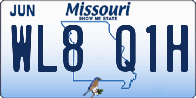 MO license plate WL8Q1H
