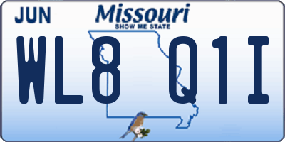 MO license plate WL8Q1I