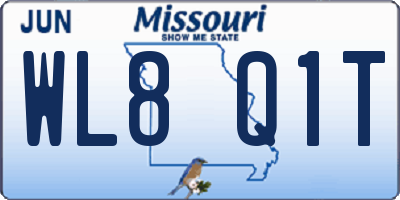 MO license plate WL8Q1T