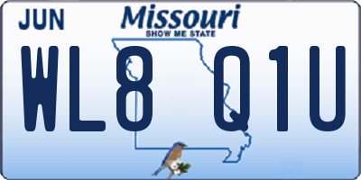 MO license plate WL8Q1U