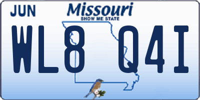 MO license plate WL8Q4I