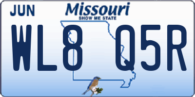 MO license plate WL8Q5R