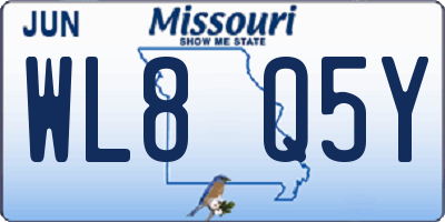 MO license plate WL8Q5Y
