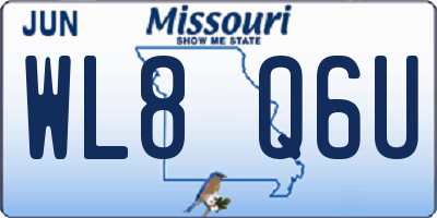MO license plate WL8Q6U
