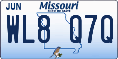 MO license plate WL8Q7Q