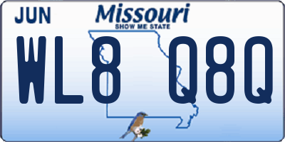 MO license plate WL8Q8Q
