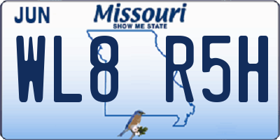 MO license plate WL8R5H