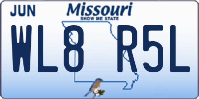 MO license plate WL8R5L