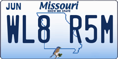 MO license plate WL8R5M