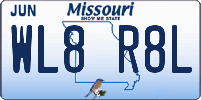 MO license plate WL8R8L