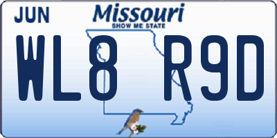 MO license plate WL8R9D