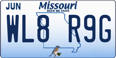 MO license plate WL8R9G