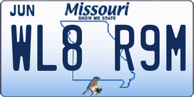 MO license plate WL8R9M