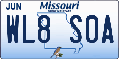 MO license plate WL8S0A