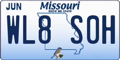 MO license plate WL8S0H