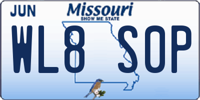 MO license plate WL8S0P