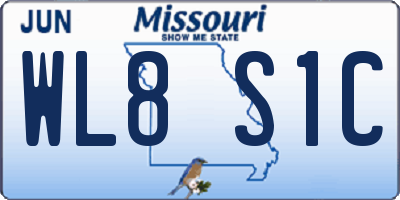 MO license plate WL8S1C