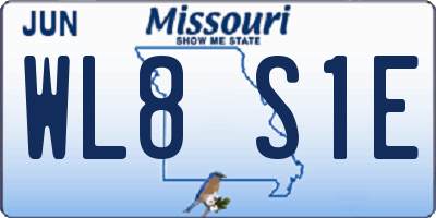 MO license plate WL8S1E