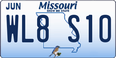 MO license plate WL8S1O