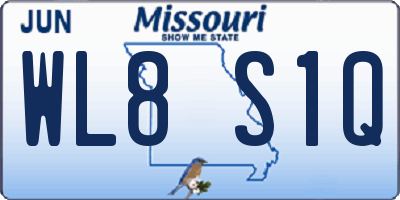 MO license plate WL8S1Q