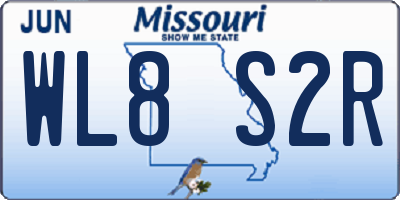 MO license plate WL8S2R