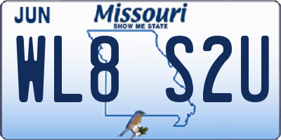 MO license plate WL8S2U