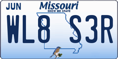 MO license plate WL8S3R